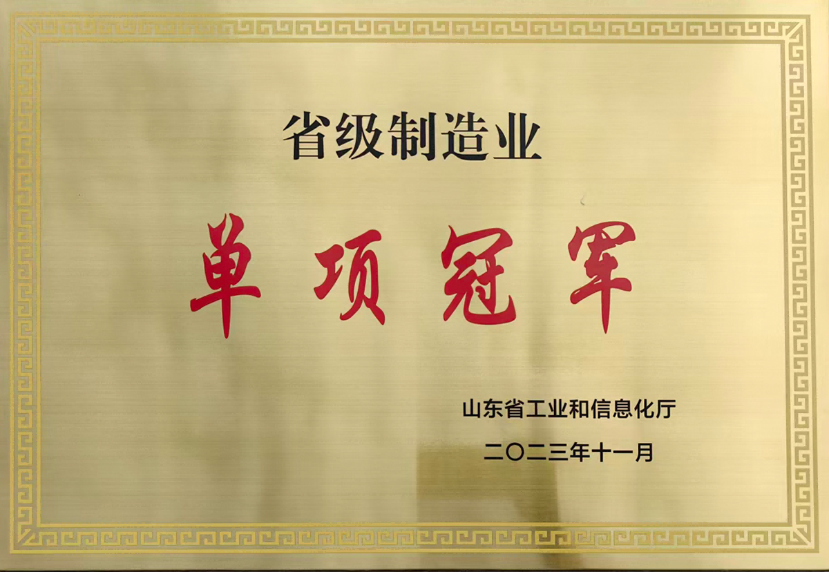 省級(jí)制造業(yè)單項(xiàng)冠軍